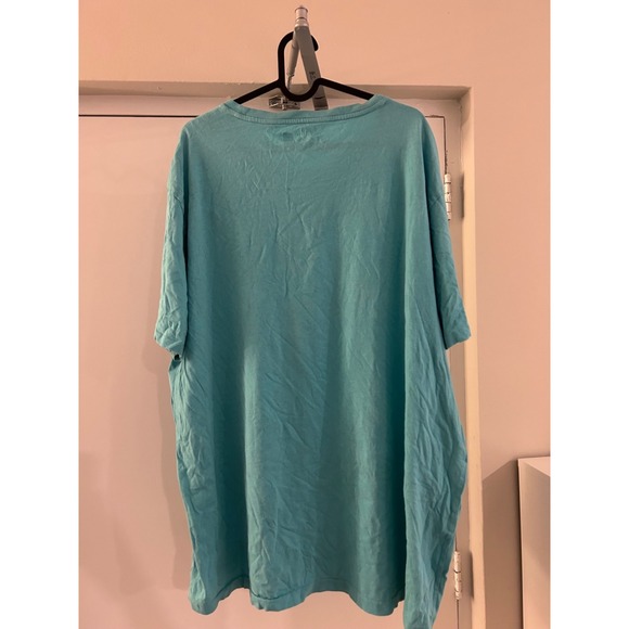 Polo Ralph Lauren Mens XXL Turquoise Blue Yellow Pony Logo Crewneck T-Shirt - Picture 2 of 8